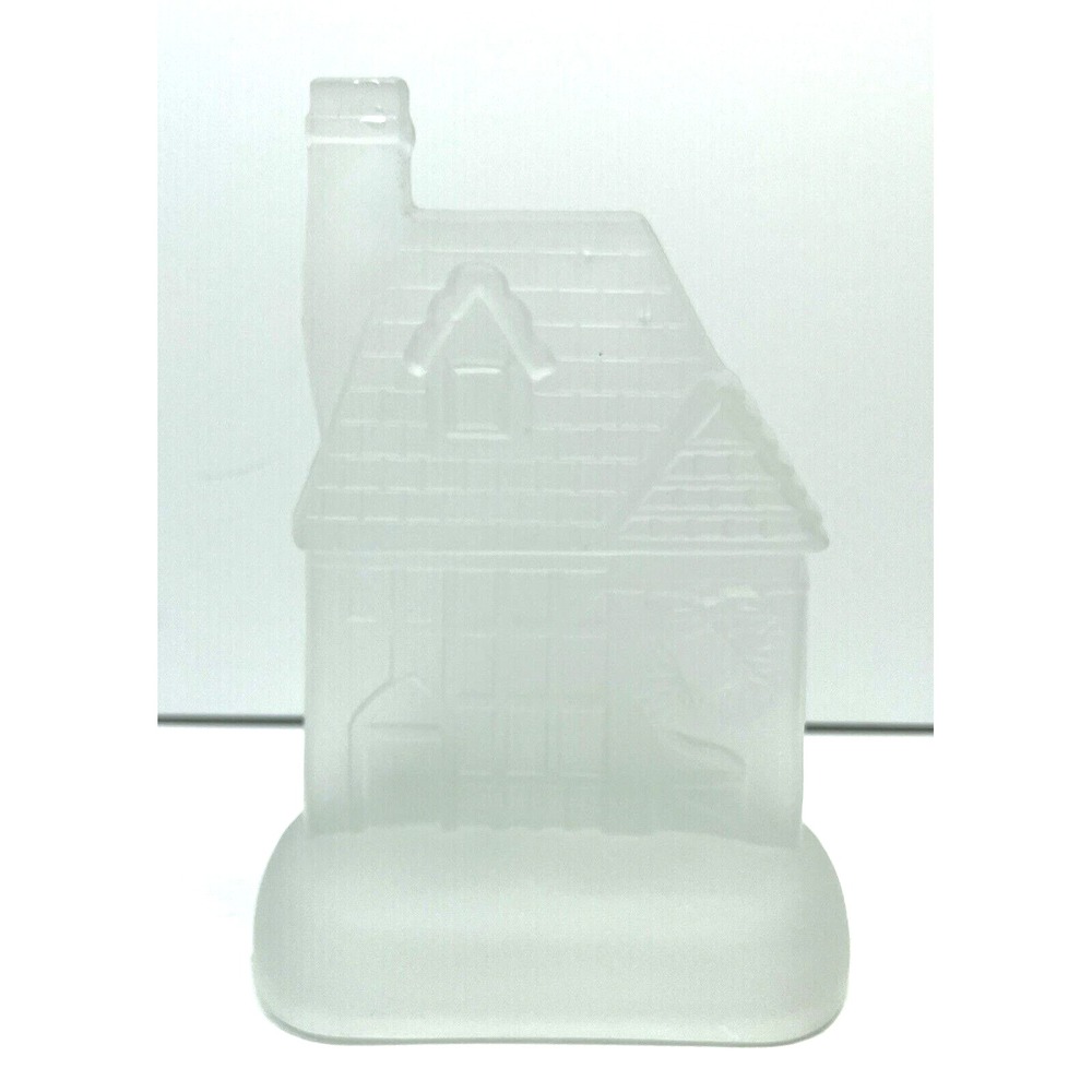 Beacon Hill Frosted Glass Christmas House Votive Candle Holder